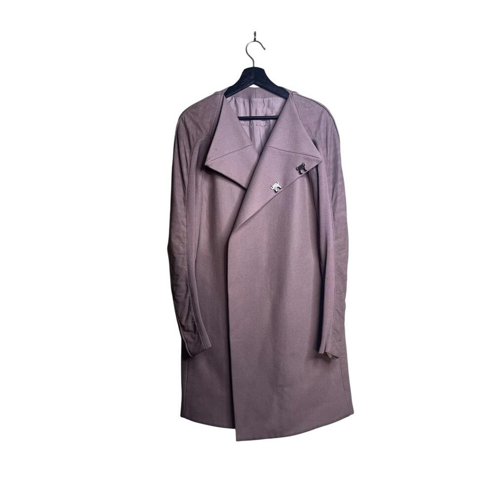 Rick Owens FW11 Gleam Draped Moto Coat Wool Leather sleeve